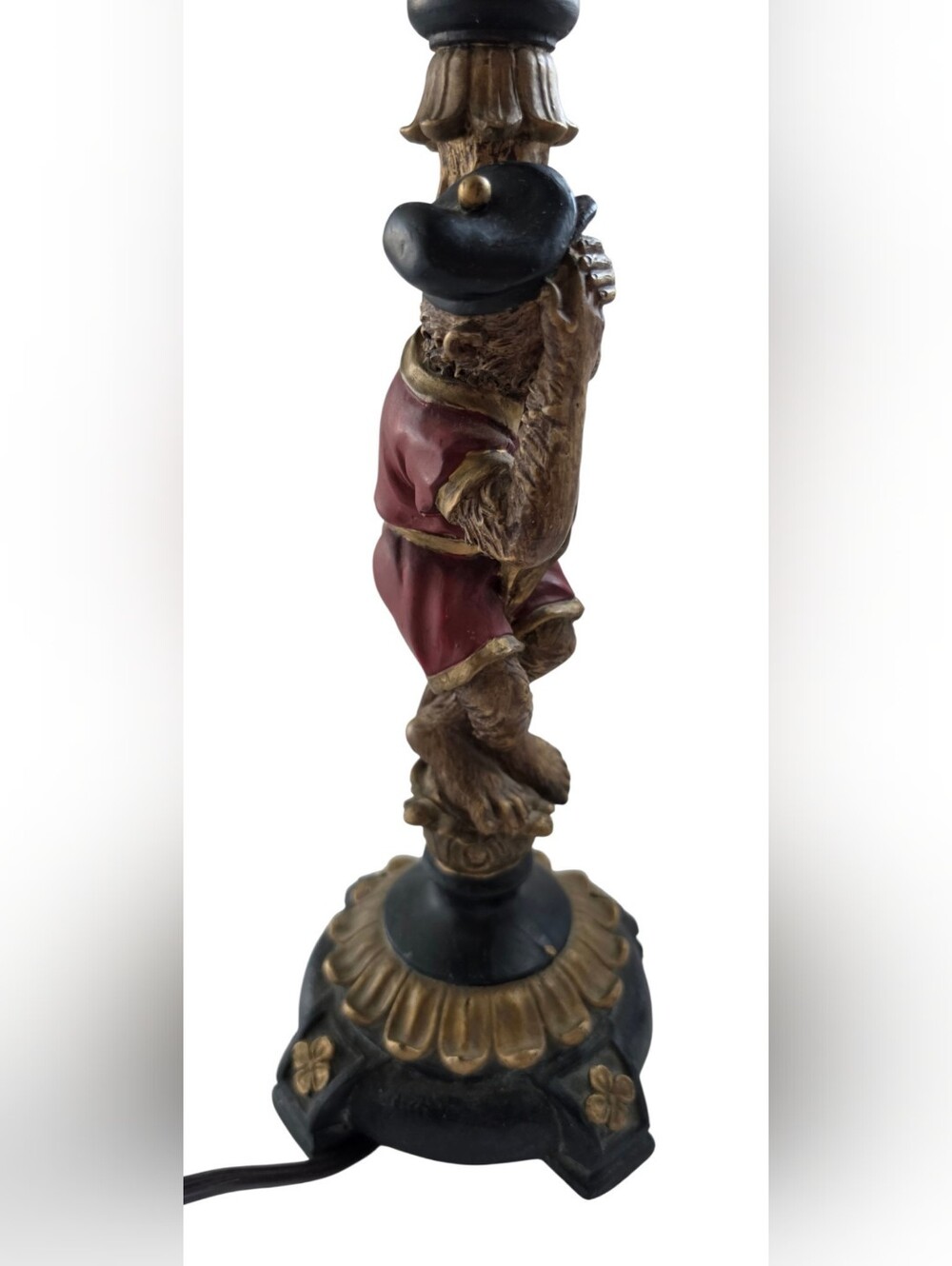 Vintage Monkey Table Lamp Hollywood Regency Palm Beach Maximalist Decor - Picture 6 of 10